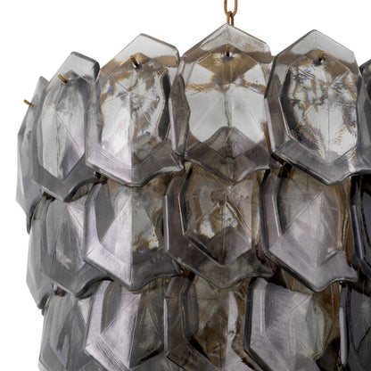 Layered Glass Chandelier Elias | Cabothousefurniture.com