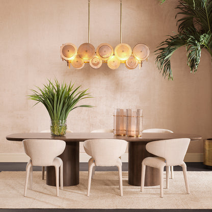 Champagne Disk Chandelier Hyde | Cabothousefurniture.com