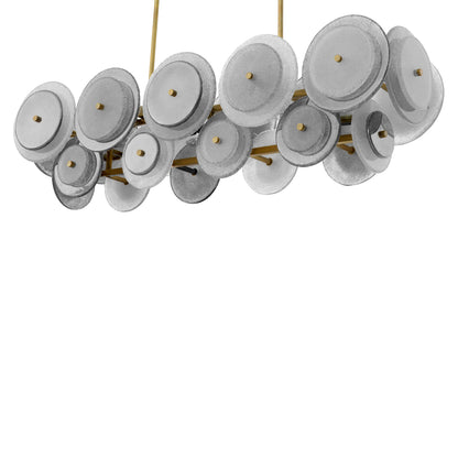 Champagne Disk Chandelier Hyde | Cabothousefurniture.com