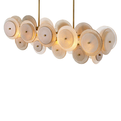 Champagne Disk Chandelier Hyde | Cabothousefurniture.com