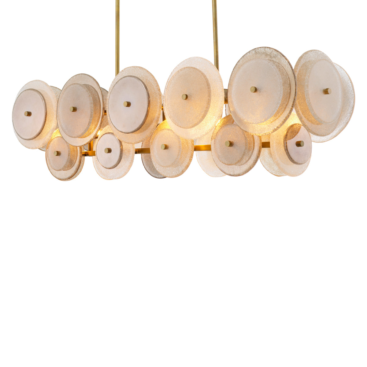 Champagne Disk Chandelier Hyde | Cabothousefurniture.com