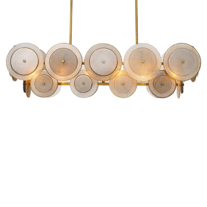 Champagne Disk Chandelier Hyde | Cabothousefurniture.com