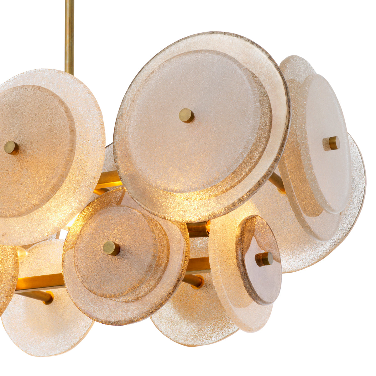 Champagne Disk Chandelier Hyde | Cabothousefurniture.com