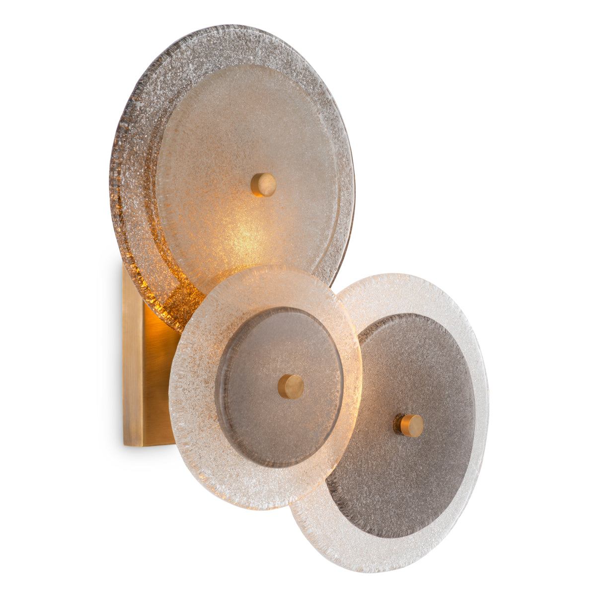 Champagne Disk Wall Lamp Hyde | Cabothousefurniture.com