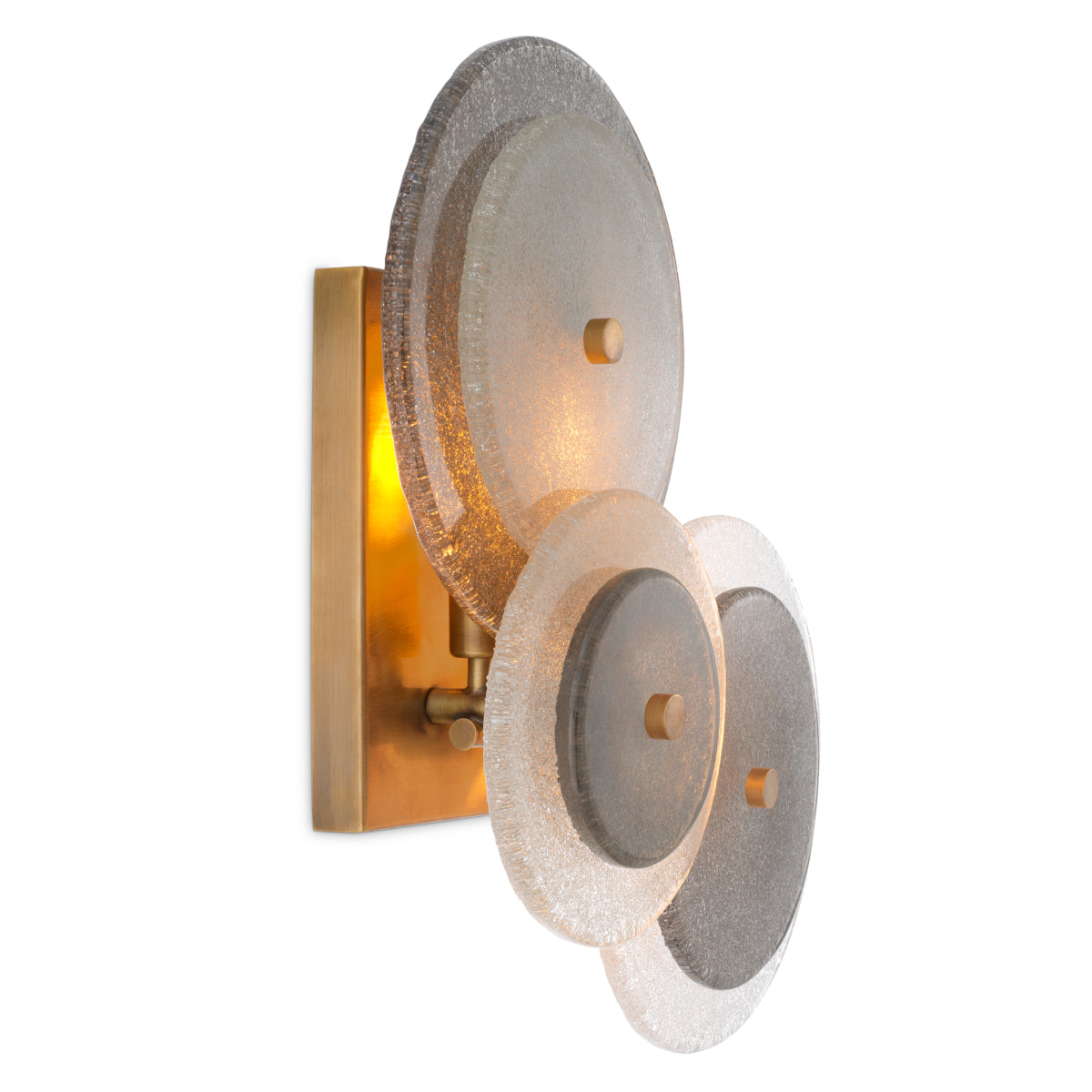 Champagne Disk Wall Lamp Hyde | Cabothousefurniture.com