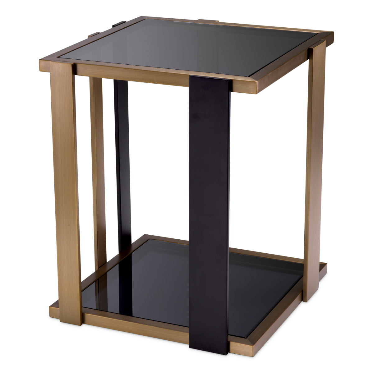 Black Glass Side Table Clio | Cabothousefurniture.com