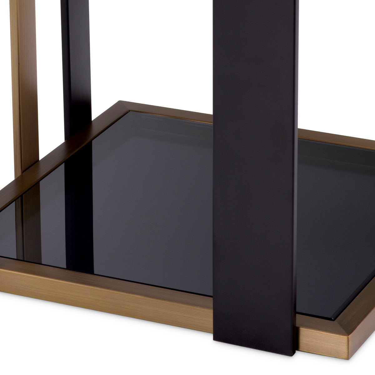 Black Glass Side Table Clio | Cabothousefurniture.com