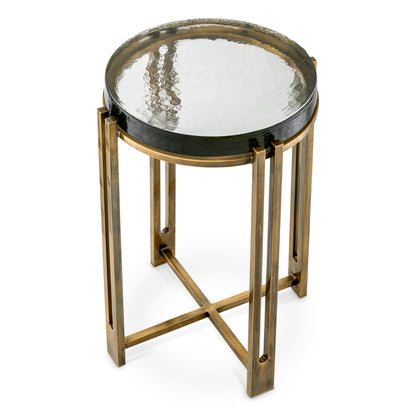 Vintage Glass Side Table Claremont | Cabothousefurniture.com