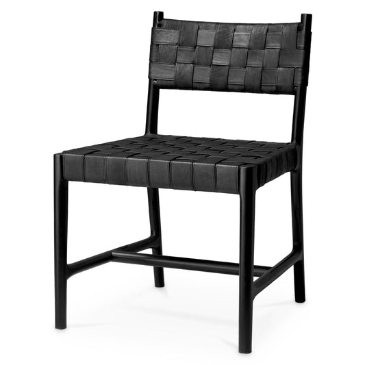 Woven Leather Dining Chair Tiberio | Cabothousefurniture.com