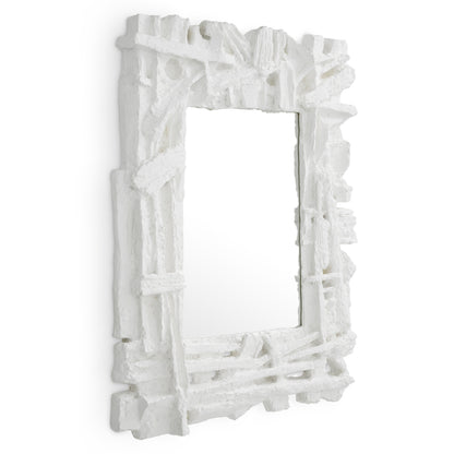 Matte White Mirror Masonic | Cabothousefurniture.com