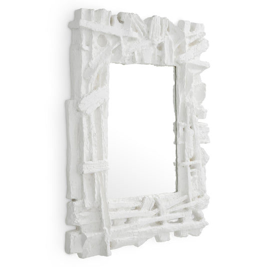 Matte White Mirror Masonic | Cabothousefurniture.com