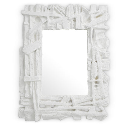 Matte White Mirror Masonic | Cabothousefurniture.com