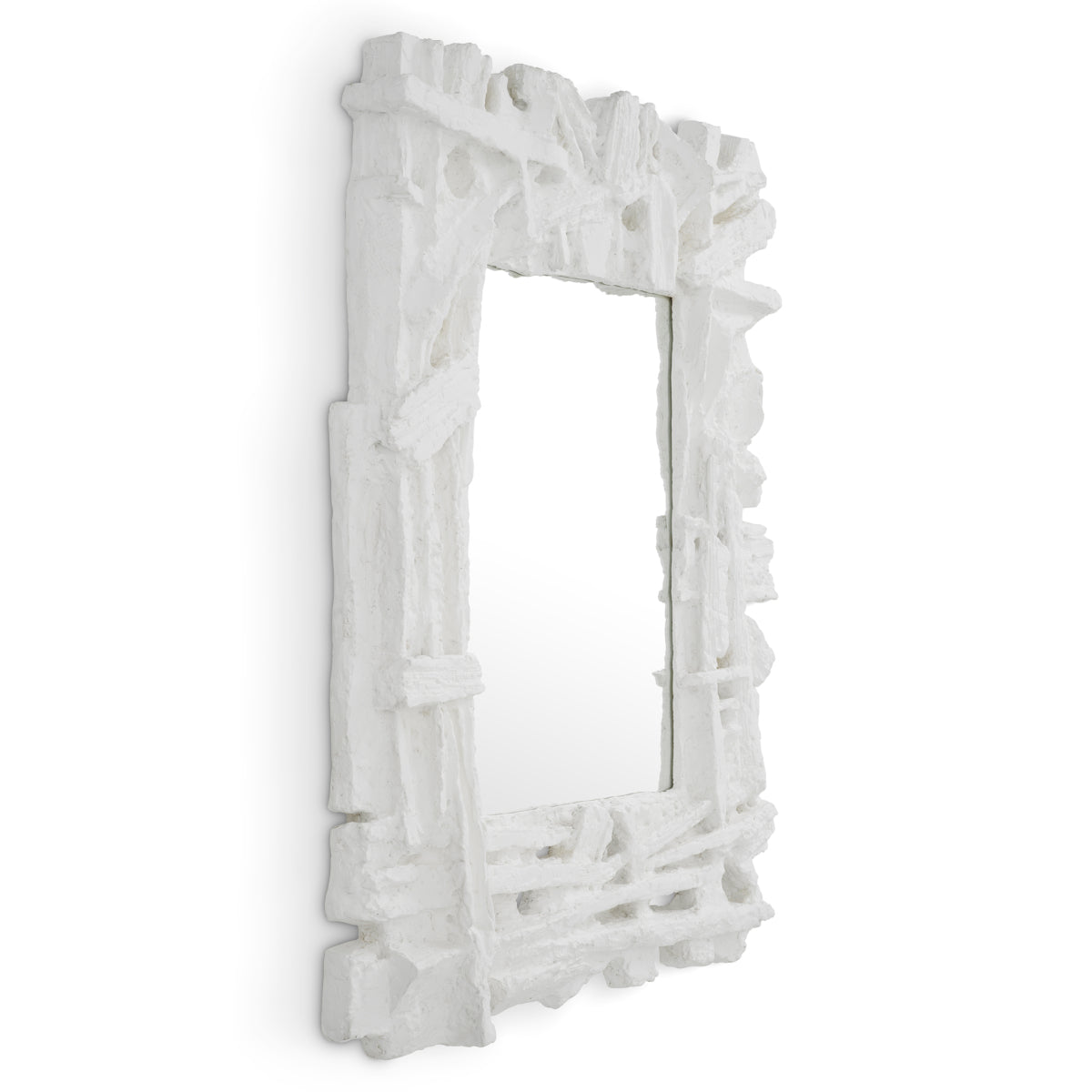 Matte White Mirror Masonic | Cabothousefurniture.com
