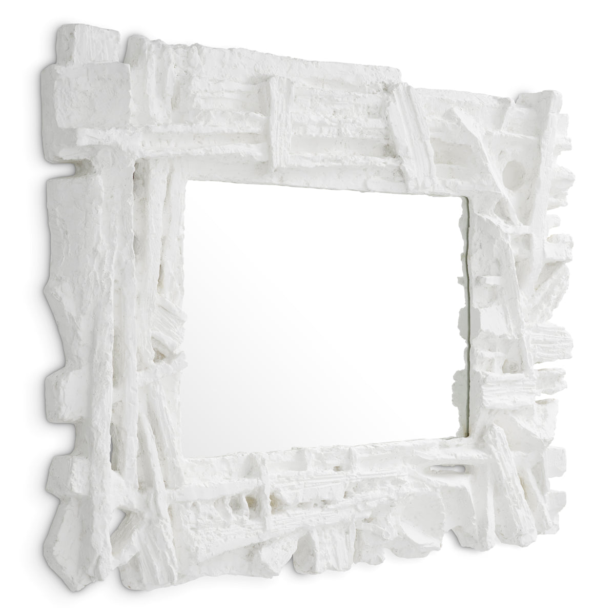 Matte White Mirror Masonic | Cabothousefurniture.com