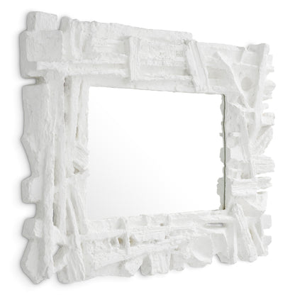 Matte White Mirror Masonic | Cabothousefurniture.com