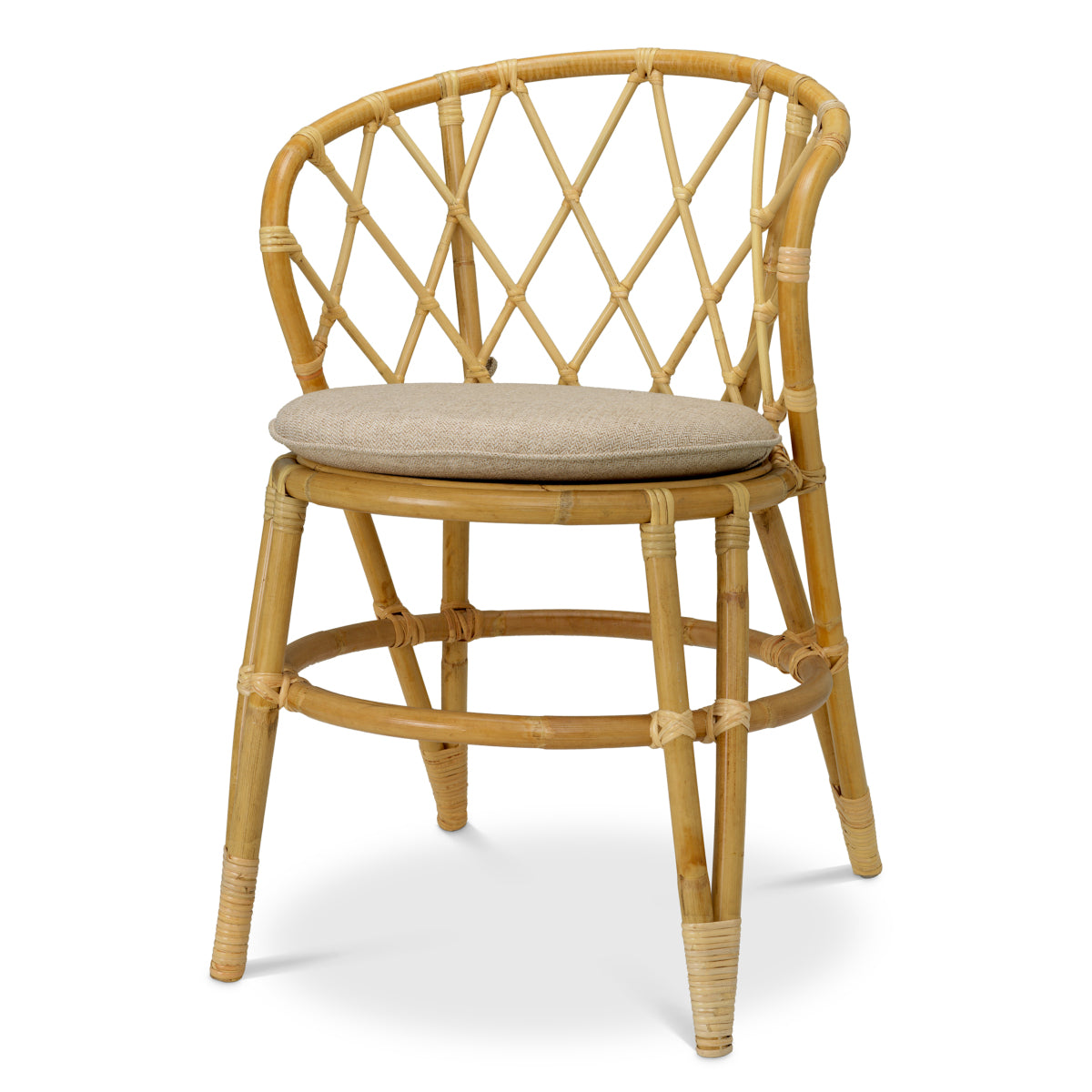 Woven Rattan Dining Chair Alvaro | Cabothousefurniture.com