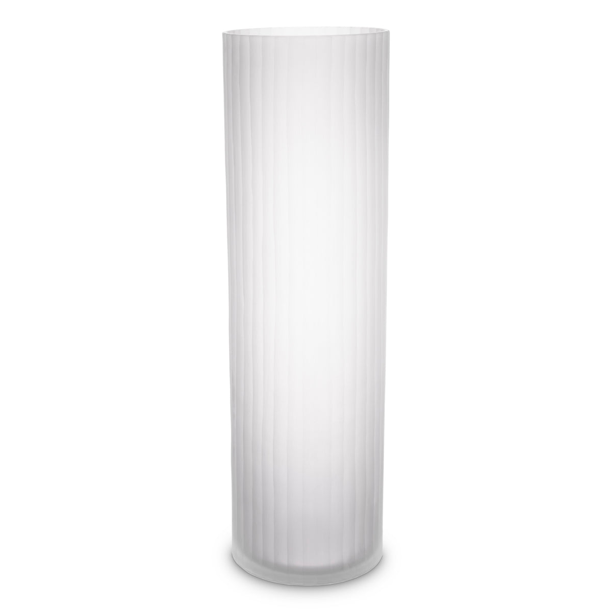 White Frosted Glass Vase Haight