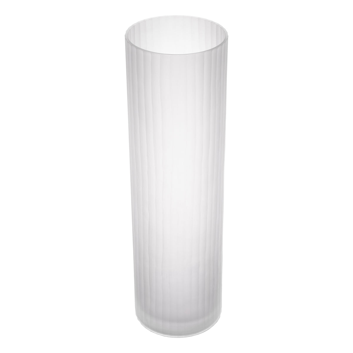 White Frosted Glass Vase Haight