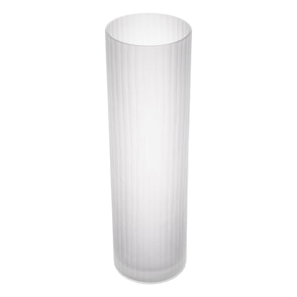 White Frosted Glass Vase Haight