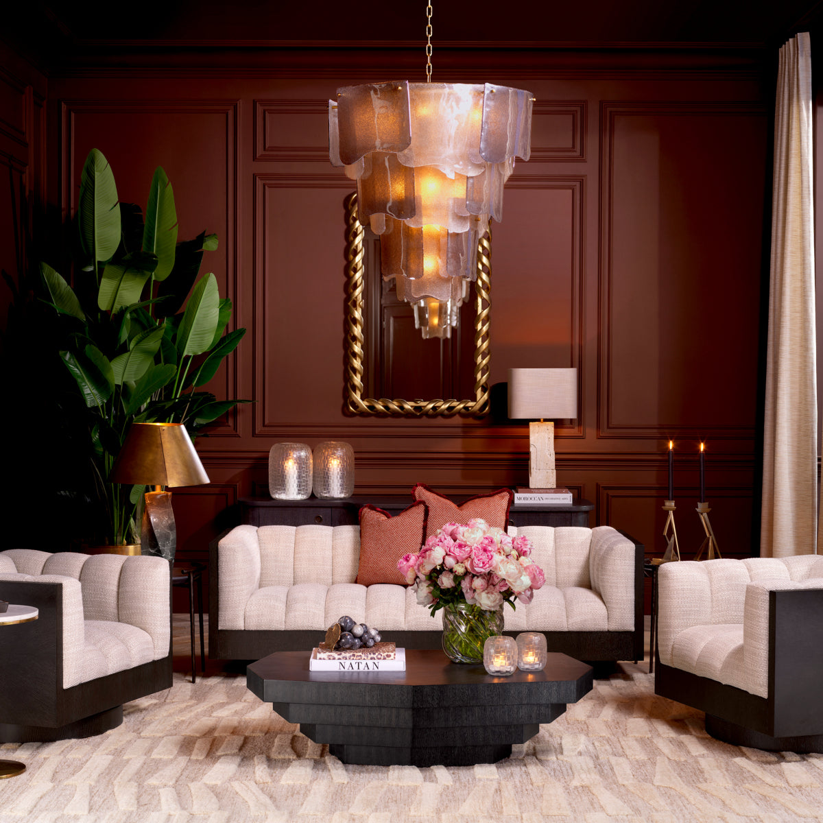 Tiered Glass Modern Chandelier Asinara