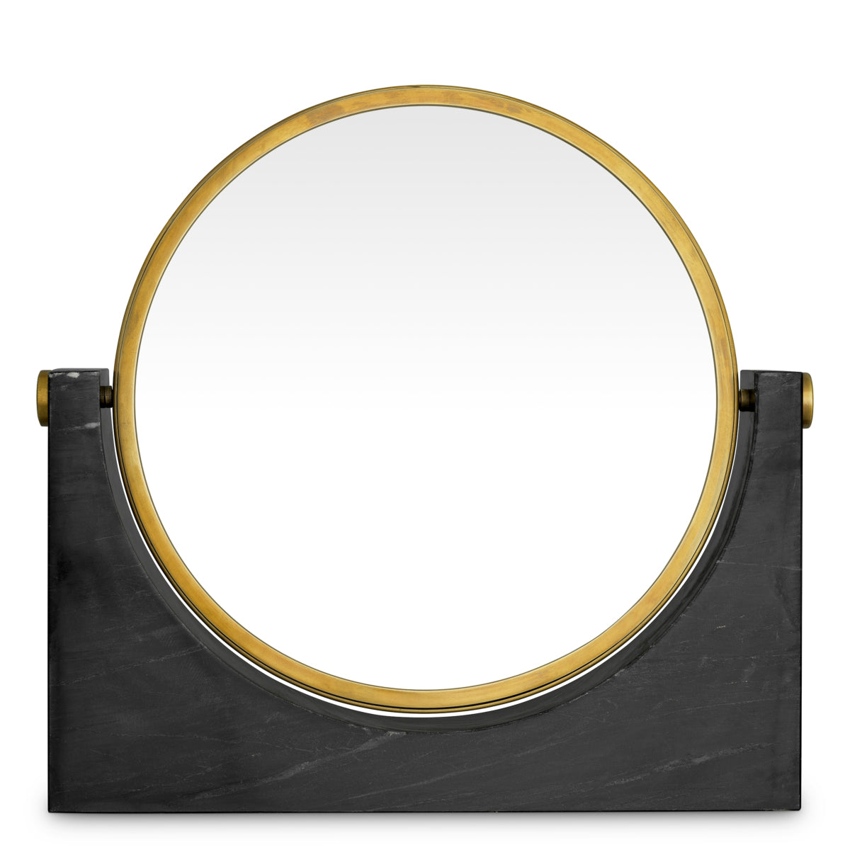 Black Marble Table Mirror Vivaldi | Cabothousefurniture.com