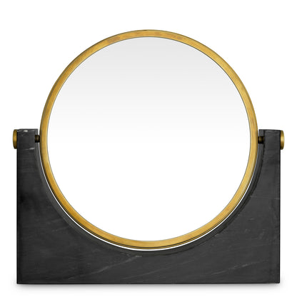 Black Marble Table Mirror Vivaldi | Cabothousefurniture.com