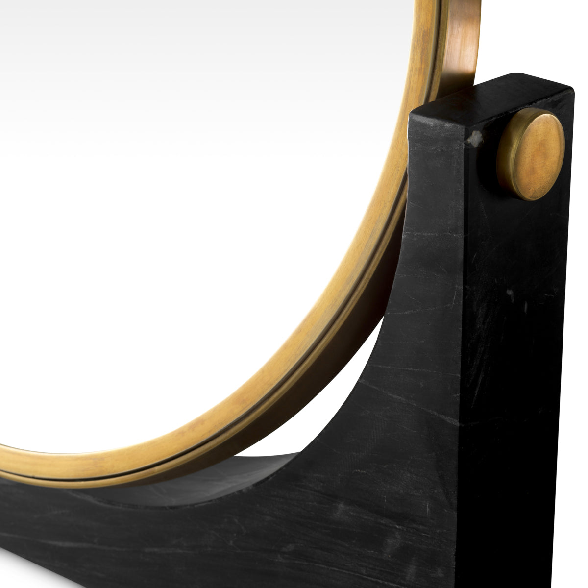 Black Marble Table Mirror Vivaldi | Cabothousefurniture.com