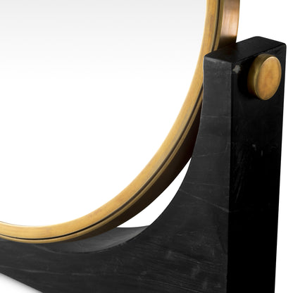 Black Marble Table Mirror Vivaldi | Cabothousefurniture.com