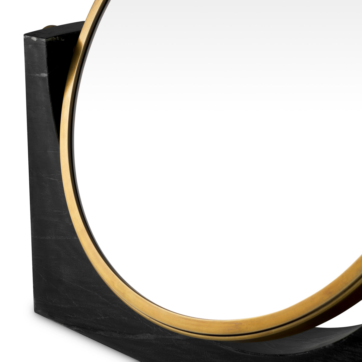 Black Marble Table Mirror Vivaldi | Cabothousefurniture.com