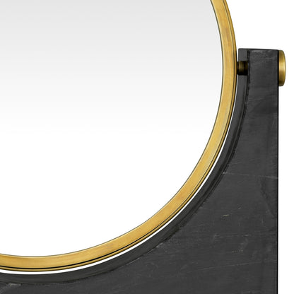Black Marble Table Mirror Vivaldi | Cabothousefurniture.com