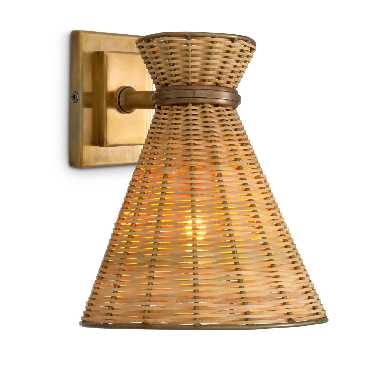 Natural Rattan Wall Lamp Kon Tiki