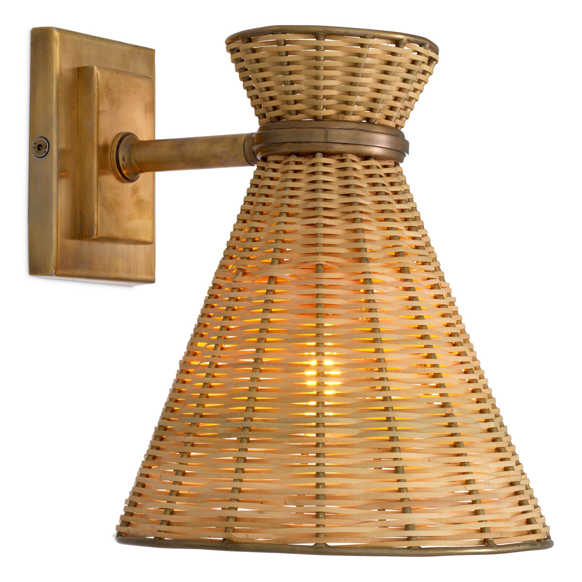 Natural Rattan Wall Lamp Kon Tiki