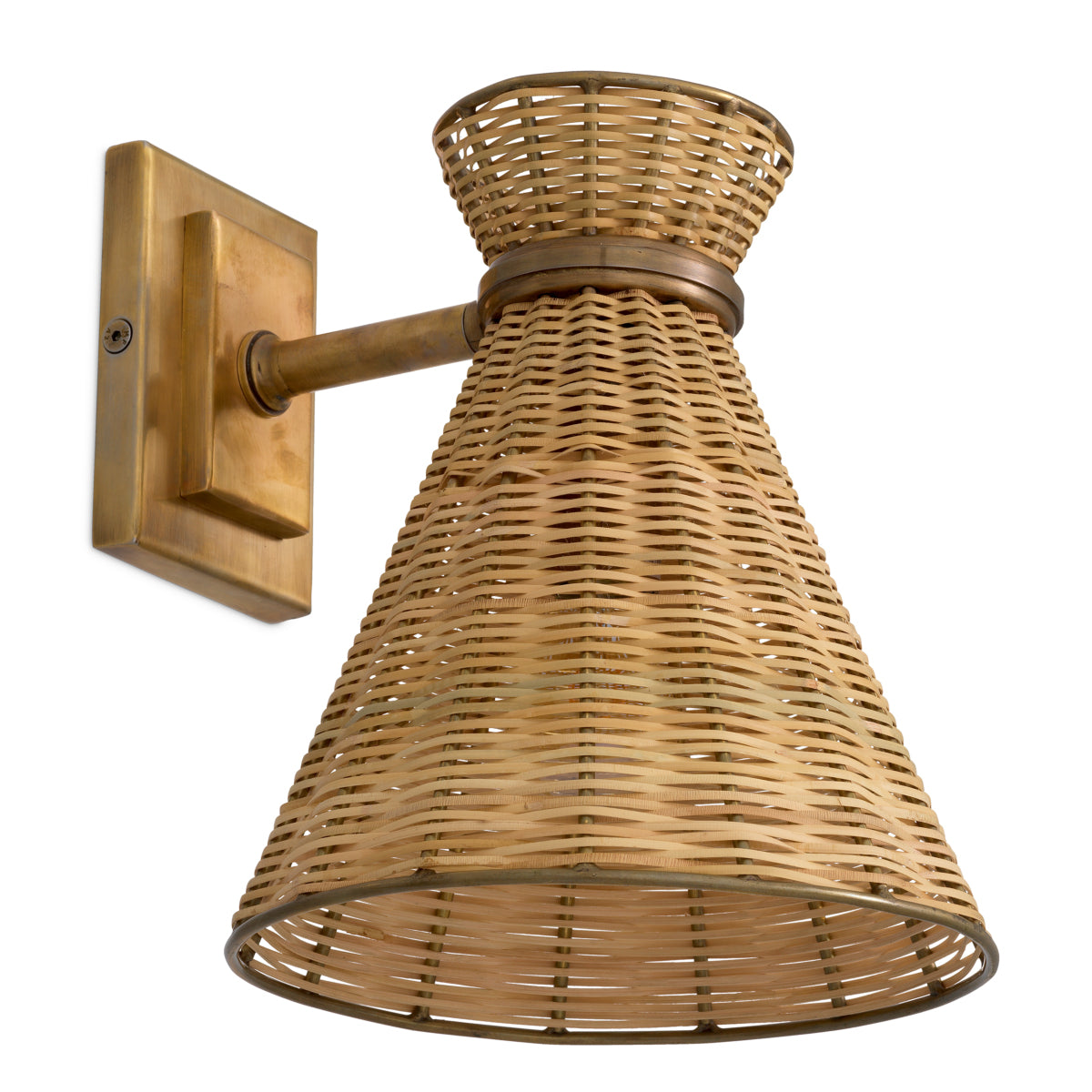 Natural Rattan Wall Lamp Kon Tiki