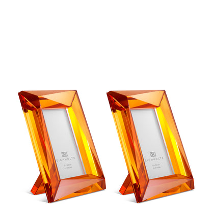 Orange Crystal Picture Frame (2) Obliquity | Cabothousefurniture.com