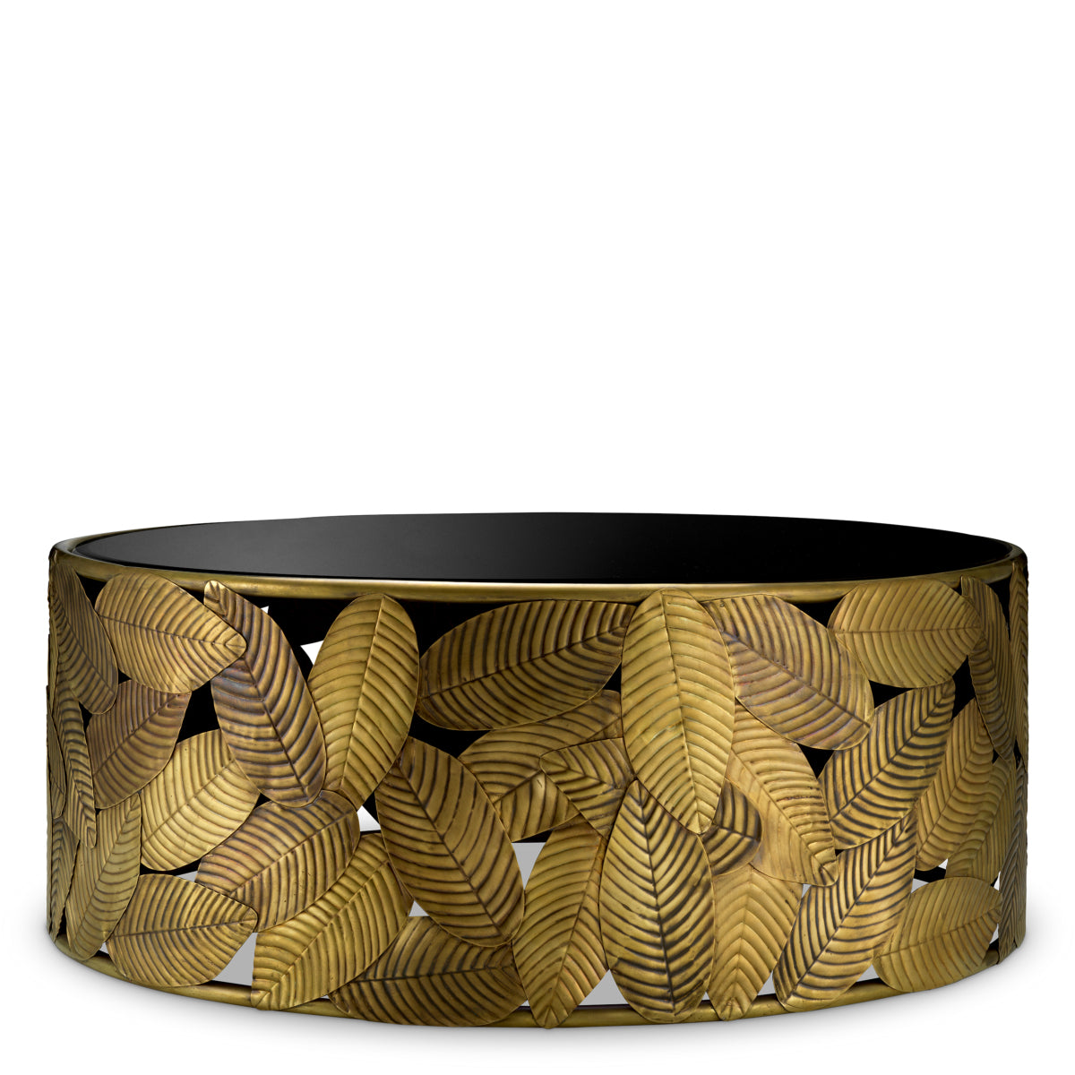 Black Glass Coffee Table Botanico | Cabothousefurniture.com