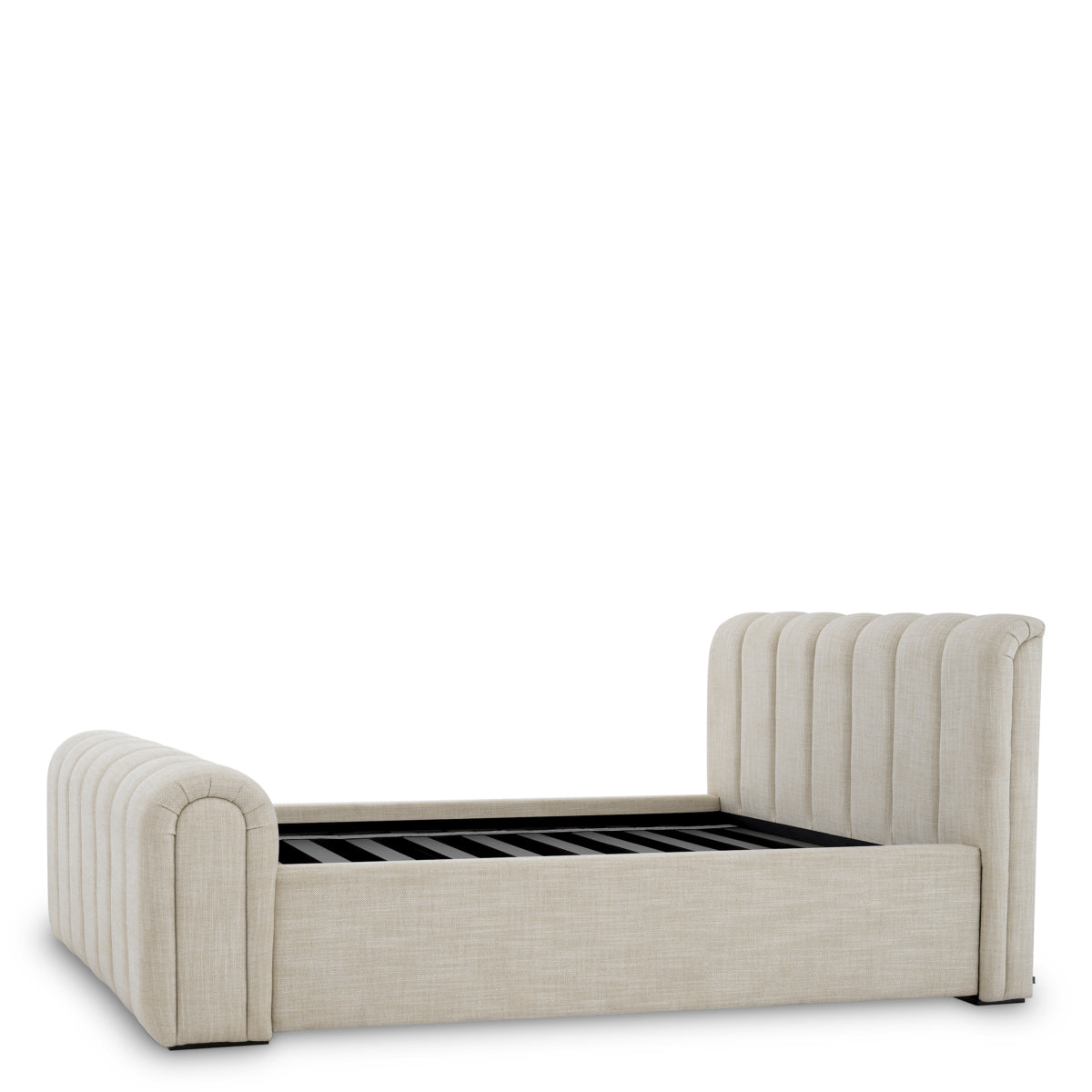 Beige Upholstered Bed Frame Kayden | Cabothousefurniture.com