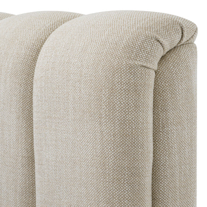 Beige Upholstered Bed Frame Kayden | Cabothousefurniture.com