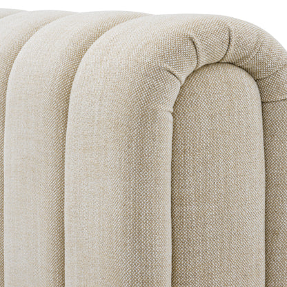 Beige Upholstered Bed Frame Kayden | Cabothousefurniture.com