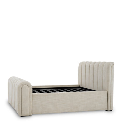 Beige Upholstered Bed Frame Kayden | Cabothousefurniture.com