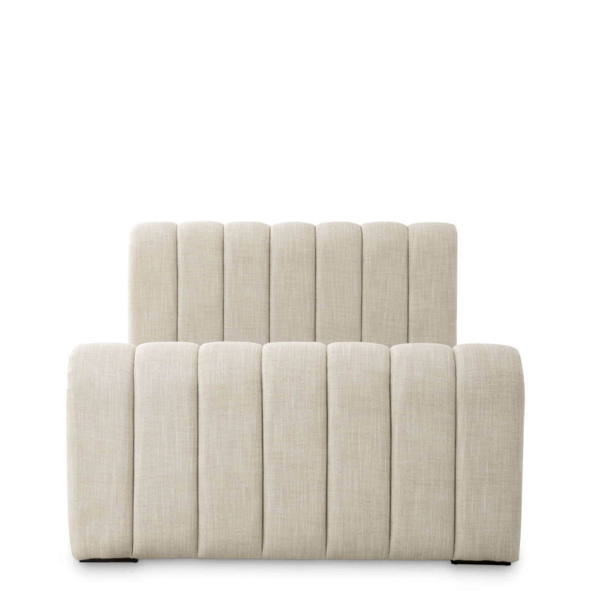 Beige Upholstered Bed Frame Kayden | Cabothousefurniture.com