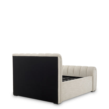 Beige Upholstered Bed Frame Kayden | Cabothousefurniture.com