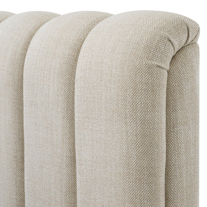 Beige Upholstered Bed Frame Kayden | Cabothousefurniture.com