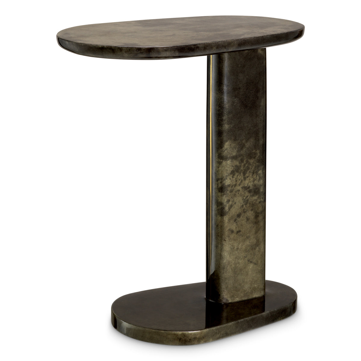 Goat Leather Side Table Manuel | Cabothousefurniture.com