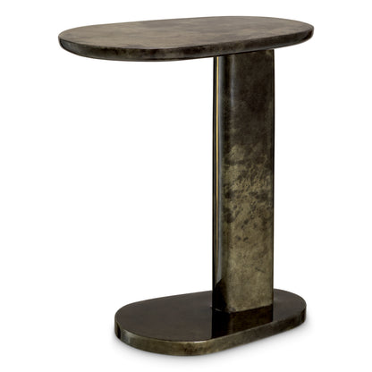 Goat Leather Side Table Manuel | Cabothousefurniture.com
