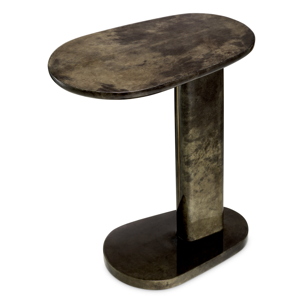 Goat Leather Side Table Manuel | Cabothousefurniture.com