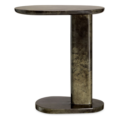 Goat Leather Side Table Manuel | Cabothousefurniture.com