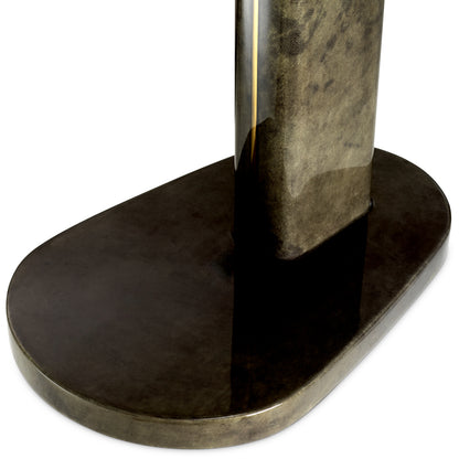 Goat Leather Side Table Manuel | Cabothousefurniture.com