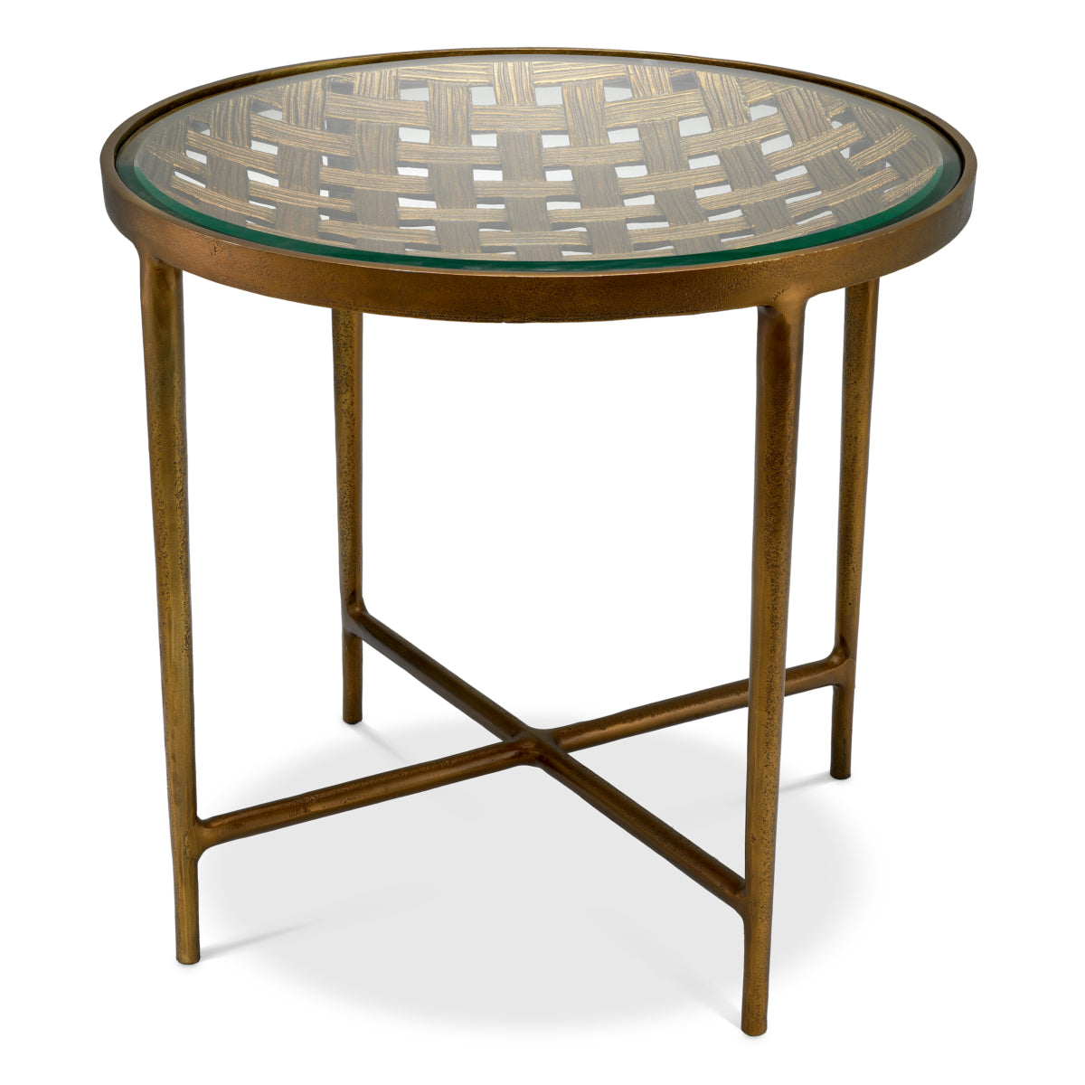 Woven Design Side Table Sorrento | Cabothousefurniture.com