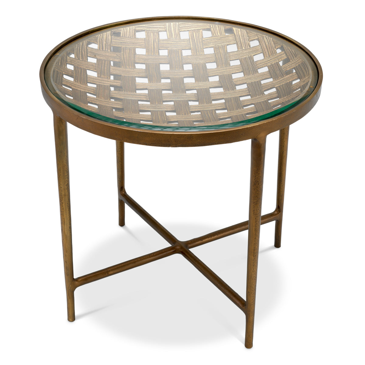 Woven Design Side Table Sorrento | Cabothousefurniture.com