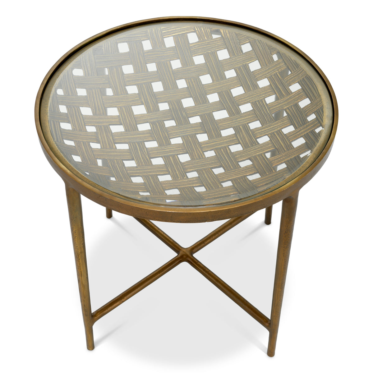 Woven Design Side Table Sorrento | Cabothousefurniture.com